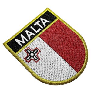 BPMTET001 Malta Bandeira Bordada Patch Termo Adesivo