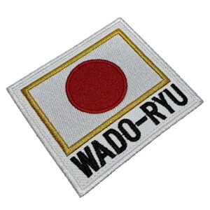 AM0113-01 Wado-Ryu Karatê Patch Bordado 9×8 cm.