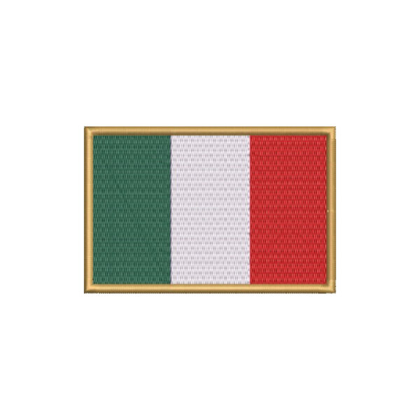 BP0030-021 Bandeira Itália Patch Bordado Termo Adesivo 10,2x6,8cm - Imagem 5