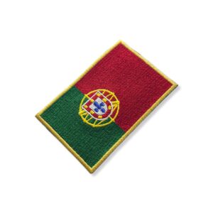 BP0071-021 Bandeira Portugal Patch Bordado 10,2×6,8 cm