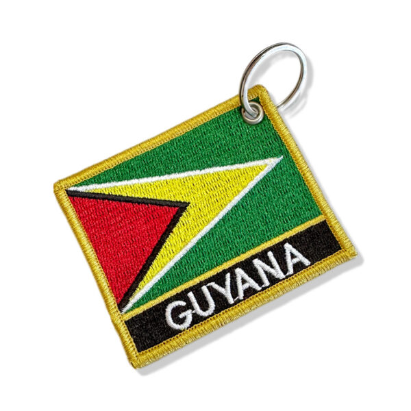 BP0224N-001 Bandeira Guiana Patch Bordado 7,5x6,3cm - Imagem 6