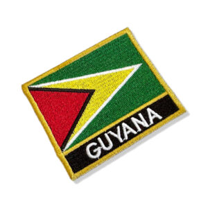 BP0224N-001 Bandeira Guiana Patch Bordado 7,5×6,3cm