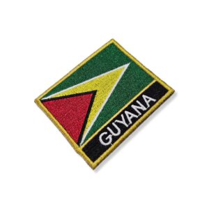 BP0224N-001 Bandeira Guiana Patch Bordado 7,5×6,3cm