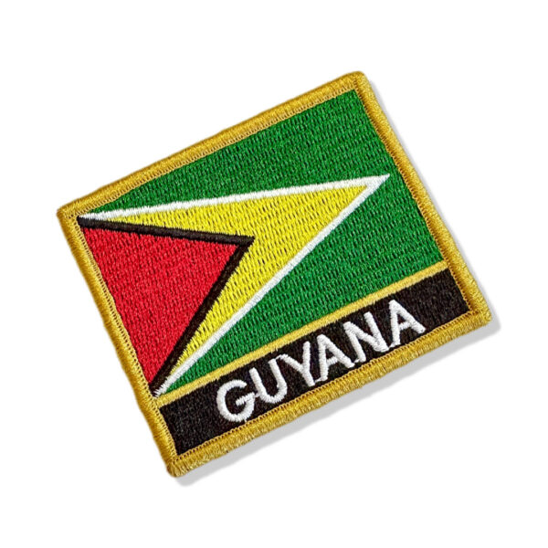 BP0224N-001 Bandeira Guiana Patch Bordado 7,5x6,3cm - Imagem 3