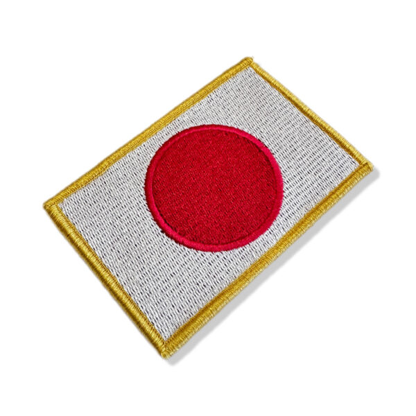 BP0058-021 Bandeira Japão Patch Bordado 10,2x6,8cm SA23 - Imagem 3
