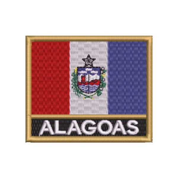 BE0398N-001 Bandeira Alagoas Patch Bordado 7,5x6,3cm - Imagem 4