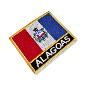 BE0398N-001 Bandeira Alagoas Patch Bordado 7,5×6,3cm