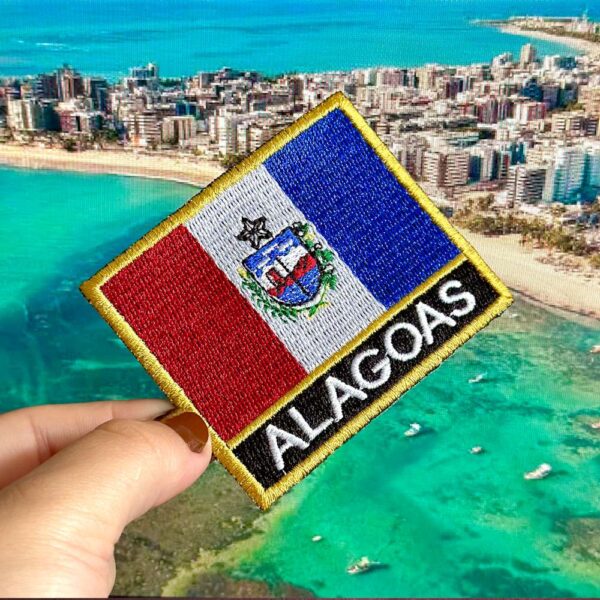 BE0398N-001 Bandeira Alagoas Patch Bordado 7,5x6,3cm - Imagem 5