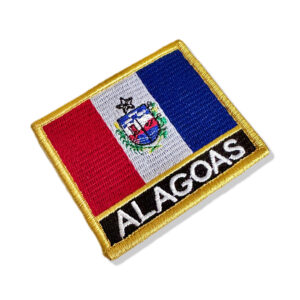 BE0398N-001 Bandeira Alagoas Patch Bordado 7,5×6,3cm