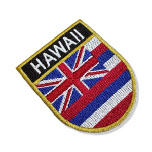 BE0423E-001 Bandeira Havaí EUA Patch Bordado 6,8×8,0cm