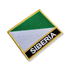 BE0424N-001 Bandeira Siberia Patch Bordado 7,5×6,3cm