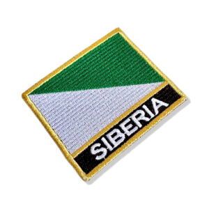 BE0424N-001 Bandeira Siberia Patch Bordado 7,5×6,3cm
