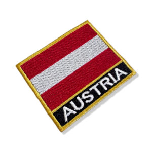BP0003N-001 Bandeira Austria Patch Bordado 7,5×6,3cm