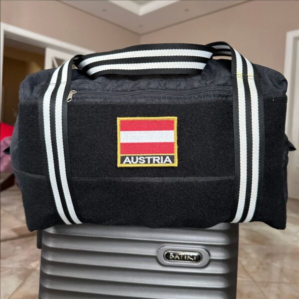 BP0003N-001 Bandeira Austria Patch Bordado 7,5x6,3cm - Imagem 6