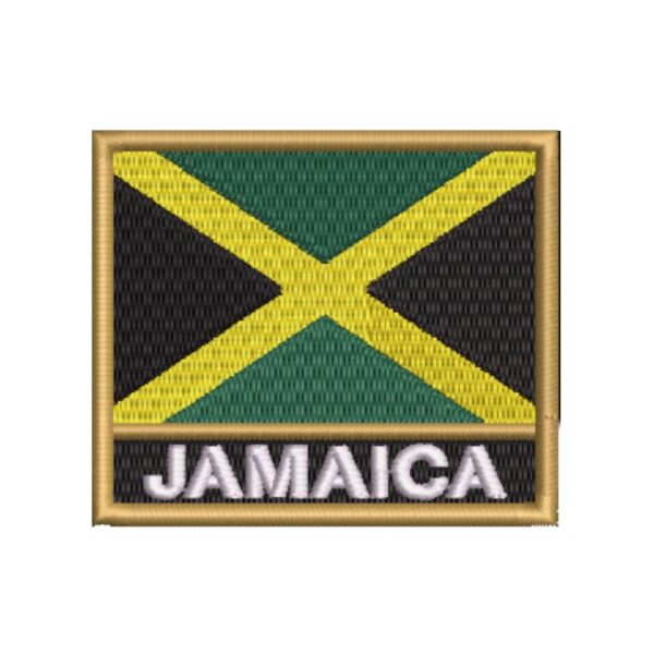 BP0036N-001 Bandeira Jamaica Patch Bordado 7,5x6,3cm - Imagem 4
