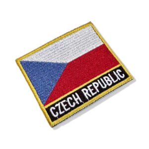 BP0085N-001 Bandeira República Tcheca Patch Bordado 7,5×6,3cm
