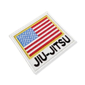 AM0239-001 EUA Jiu-Jitsu Patch Bordado 8,7×7,9cm
