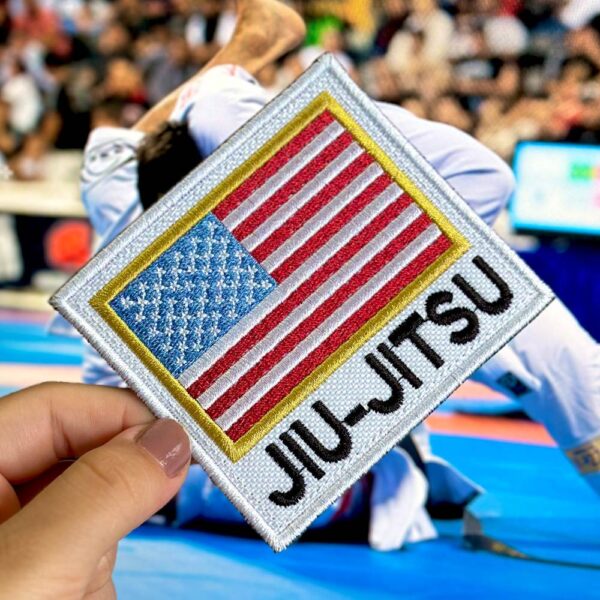 AM0239-001 EUA Jiu-Jitsu Patch Bordado 8,7x7,9cm - Imagem 3