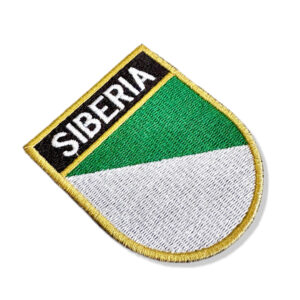 BE0424E-001 Bandeira Siberia Patch Bordado 6,8×8,0cm