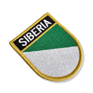 BE0424E-001 Bandeira Siberia Patch Bordado 6,8×8,0cm