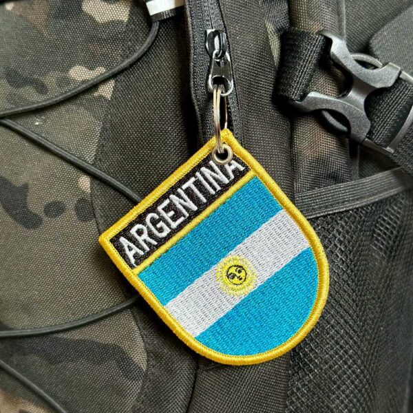 BP0032E-001 Bandeira Argentina Patch Bordado 6,8x8,0cm - Imagem 2