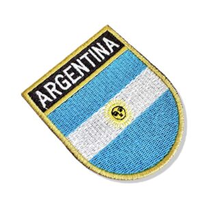 BP0032E-001 Bandeira Argentina Patch Bordado 6,8×8,0cm