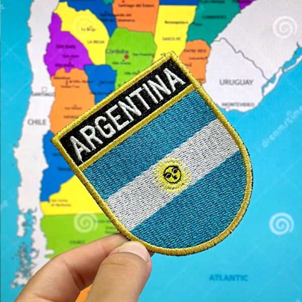 BP0032E-001 Bandeira Argentina Patch Bordado 6,8x8,0cm - Imagem 4