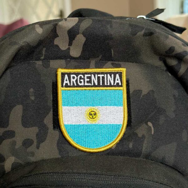 BP0032E-001 Bandeira Argentina Patch Bordado 6,8x8,0cm - Imagem 3