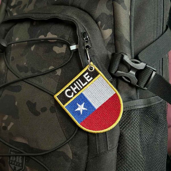 BP0045E-001 Bandeira Chile Patch Bordado 6,8x8,0cm - Imagem 2