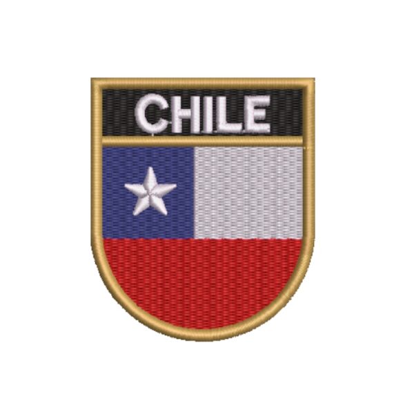 BP0045E-001 Bandeira Chile Patch Bordado 6,8x8,0cm - Imagem 5