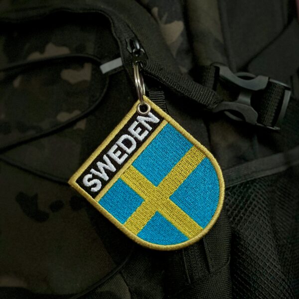 BP0087E-001 Bandeira Suécia Patch Bordado 6,8x8,0cm - Imagem 2