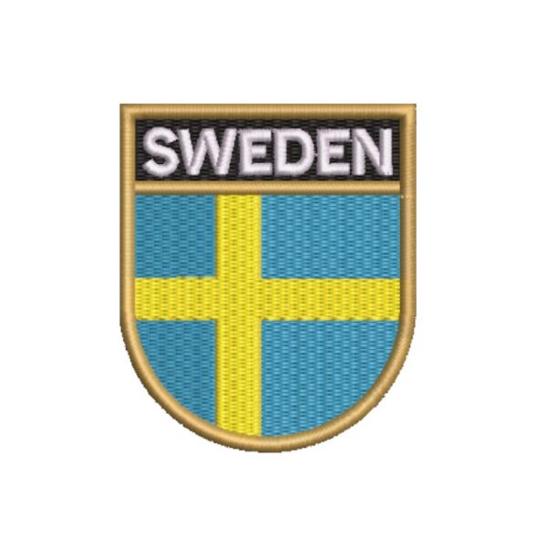 BP0087E-001 Bandeira Suécia Patch Bordado 6,8x8,0cm - Imagem 6