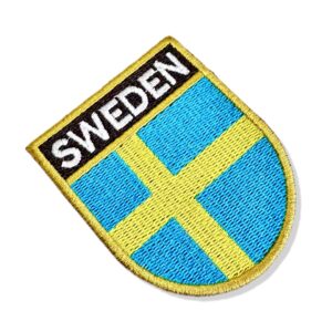 BP0087E-001 Bandeira Suécia Patch Bordado 6,8×8,0cm
