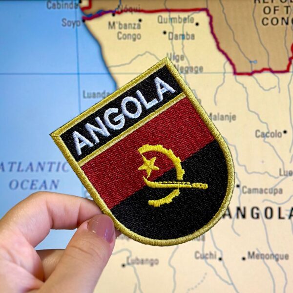 BP0089E-001 Bandeira Angola Patch Bordado 6,8x8,0cm - Imagem 4