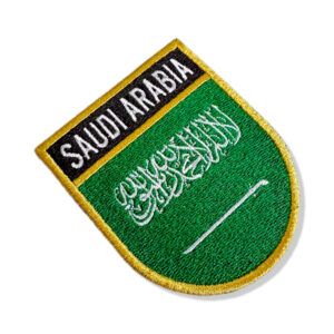 BP00418E-001 Bandeira Arábia Sudita Patch Bordado 6,8×8,0cm