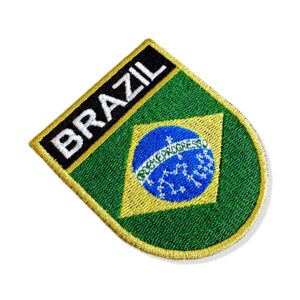 BP0420E-001 Bandeira Brasil Patch Bordado 6,8×8,0cm