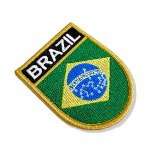 BP0420E-001 Bandeira Brasil Patch Bordado 6,8×8,0cm