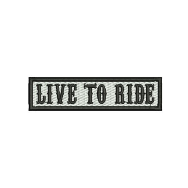 NT0513-001 Live to Ride Patch Bordado 10,2x2,5cm - Imagem 5