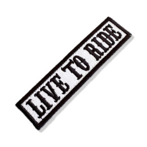 NT0513-001 Live to Ride Patch Bordado 10,2×2,5cm