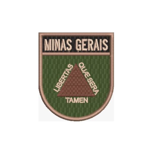 BE0048E-003 Bandeira Minas Gerais Patch Bordado 6,8x8,0cm - Imagem 7