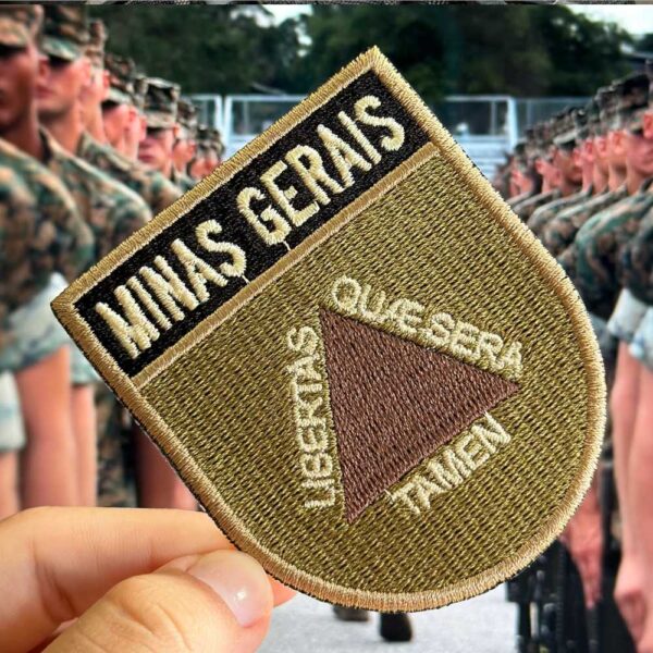 BE0048E-003 Bandeira Minas Gerais Patch Bordado 6,8x8,0cm - Imagem 3