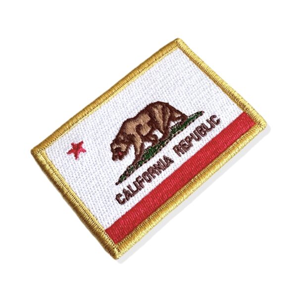 BE0194-001 Bandeira Califórnia Patch Bordado 7,5x5,0cm - Imagem 6