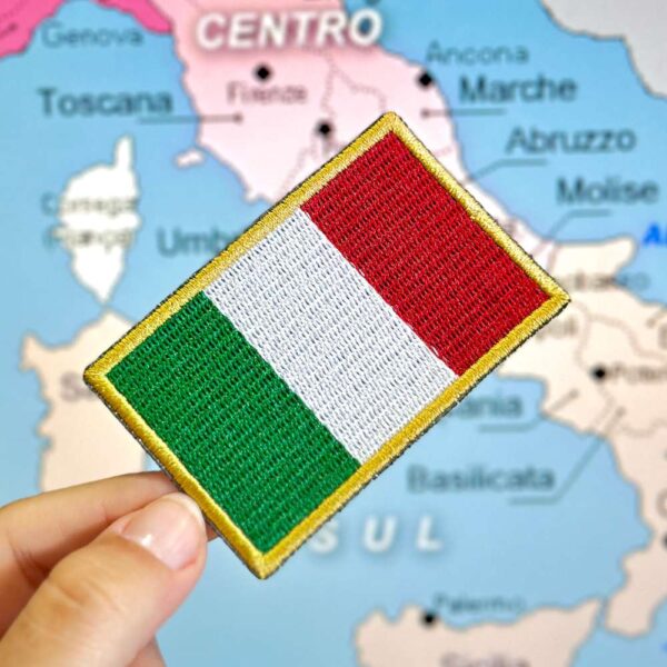 BP0030-001 Bandeira Itália Patch Bordado 7,5x5,0cm - Imagem 3