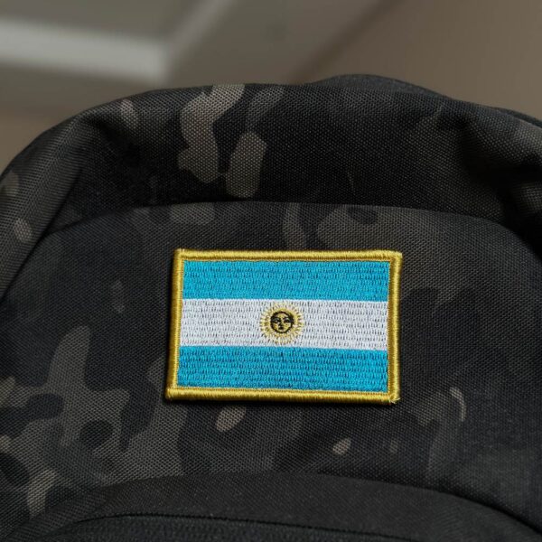 BP0032-001 Bandeira Argentina Patch Bordado 7,5x5,0cm - Imagem 4