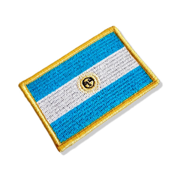 BP0032-001 Bandeira Argentina Patch Bordado 7,5x5,0cm - Imagem 3