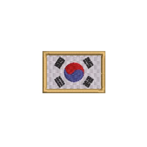 BP0040-031 Bandeira Coreia do Sul Patch Bordado 3,8x2,5cm - Imagem 6
