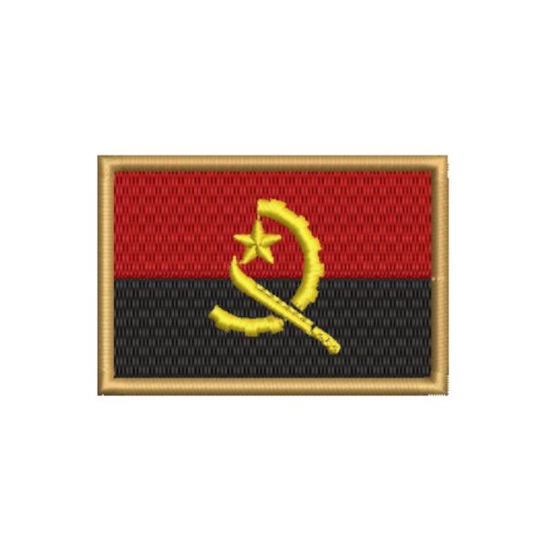 BP0089-001 Bandeira Angola Patch Bordado 7,5x5,0cm - Imagem 6