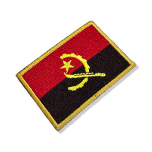 BP0089-001 Bandeira Angola Patch Bordado 7,5×5,0cm