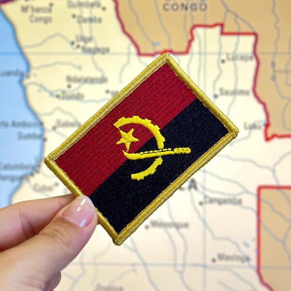 BP0089-001 Bandeira Angola Patch Bordado 7,5x5,0cm - Imagem 3