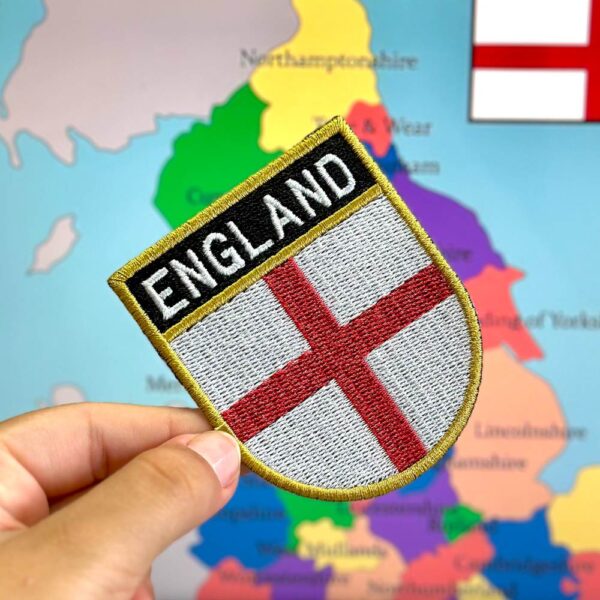BP0176E-001 Bandeira Inglaterra Patch Bordado 6,8x8,0cm - Imagem 3